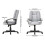 Living And Home Swivel & Height Adjustable Office Chair with High Back, Light Grey 5