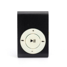 Lecteur MP3 portable à corps en métal, capacité de stockage-Noir