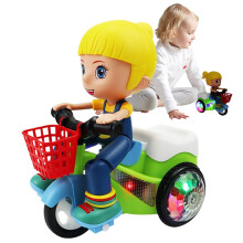 Stunt Tricycle Toy,Riding Simulation Toy - Mit Musik & Coole Drehfunktion 360 für Kleinkinder & Vorschulkinder Zuhause Schule Unterwegs Mädchen