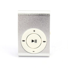 Lecteur de musique MP3 à clipser Stockage extensible-Gris argent