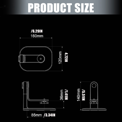 Support de projecteur rotatif antidérapant, Support de-Blanc 2