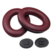 Leather Headphones Ear Pad for QC35 Headsets Cushions-Claret