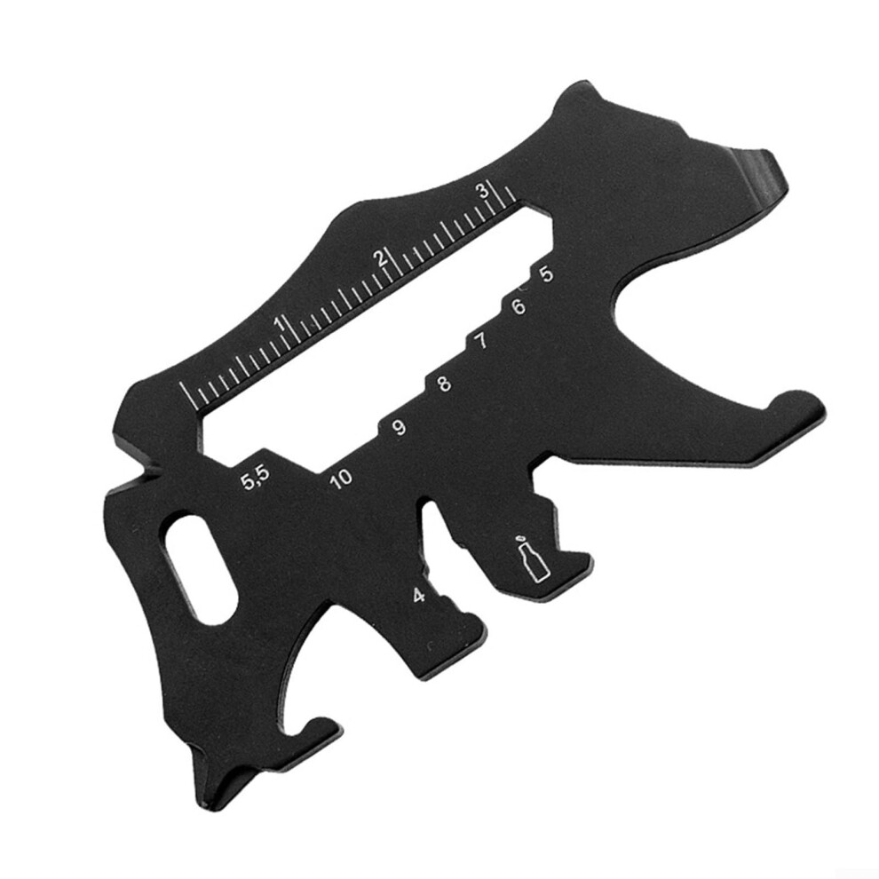 Everyday Carry Stainless Steel Multitool With Ruler And Bottle Opener Black 9323874421520