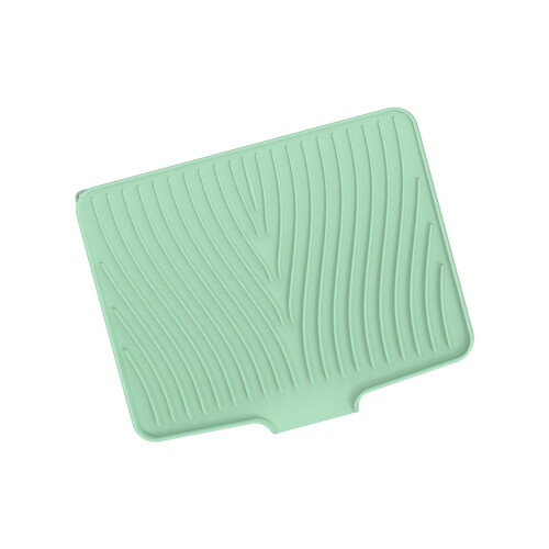 Efficient Drain Silicone Mats For Dish Drying Slope-Light Green