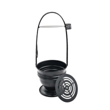 Kohlekorb Holzkohlehalter Korb Edelstahl Shisha Wasserpfeifen Shisha Carbon Korb Wasserpfeifenzubehör(Black) Schwarz