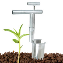 Lamp Planter Tool, Tool for Planting Bulbs, Stainless Steel Sod Plugger Device, High Performance Garden Sod Plugger Tool for Grounding, Spring