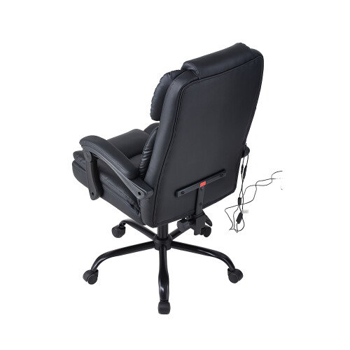 Living And Home Height-Adjustable Swivel Office Chair with Massage & Heating 2