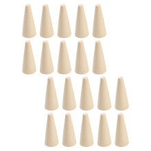 20Stk Holz Kegel Ringständer Unfertige Schmuckhalterung Kreativ Beige