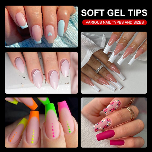 550x weiche Gel-Spitzen, halbmatte Nagelspitzen, extra-style1 2