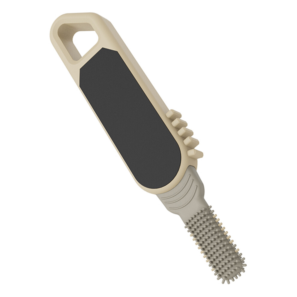 Yellow Ergonomic Silicone Foot Brush For Toe Cleaning And