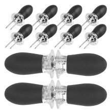 12Pcs Compact Corn Picks Multi-Function Stainless Steel and Silicone