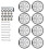 8Pcs 60mm Luggage Suitcase Double Wheels for Damaged-Silver 1