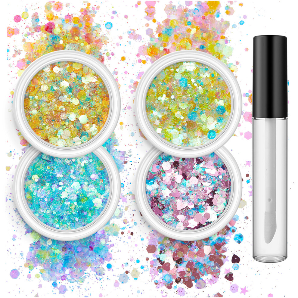 4 Box Festival Sequins Glitter Powder Holographic-Set of 11