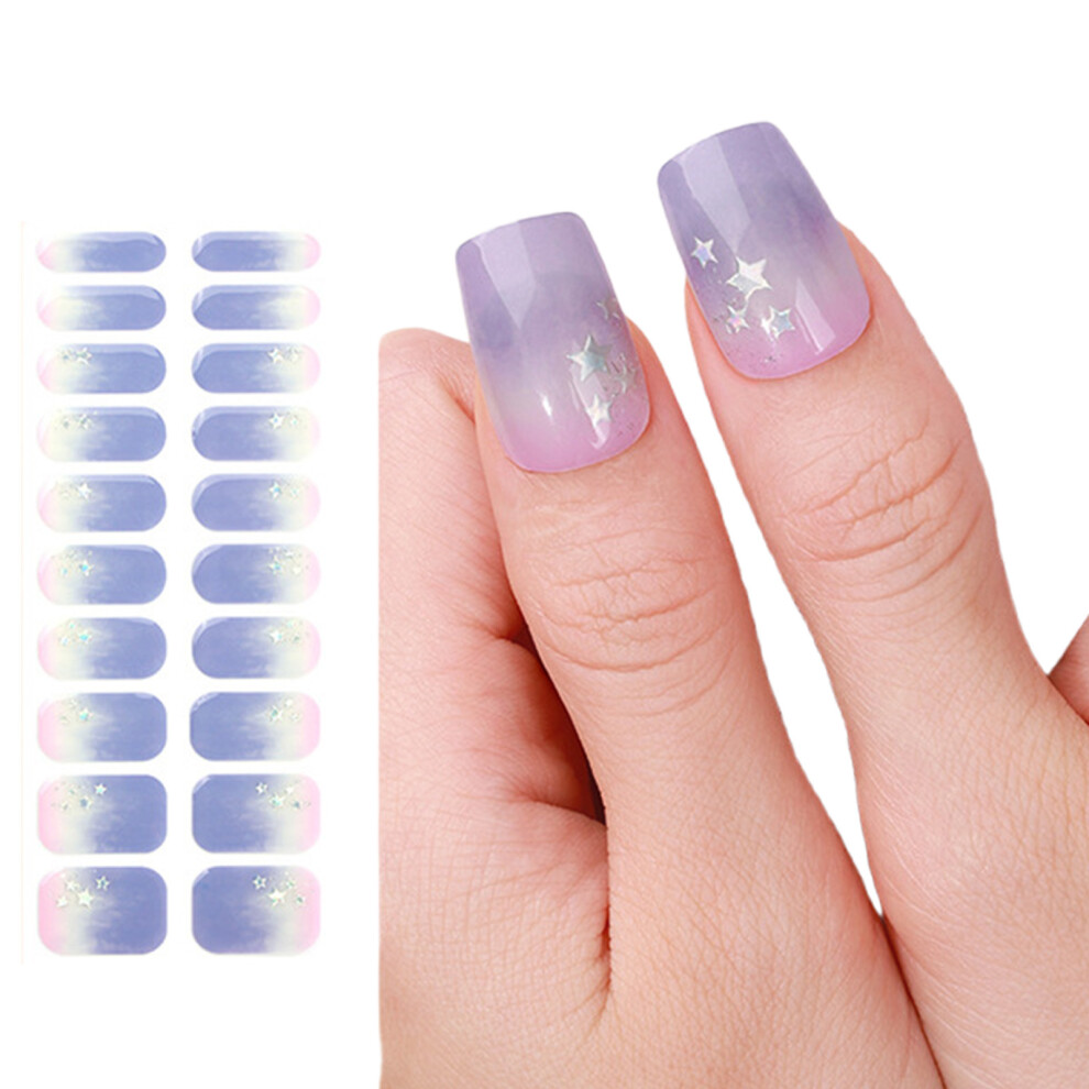 Light Semi Cured Gels Nails Stickers Required Nails-Style8