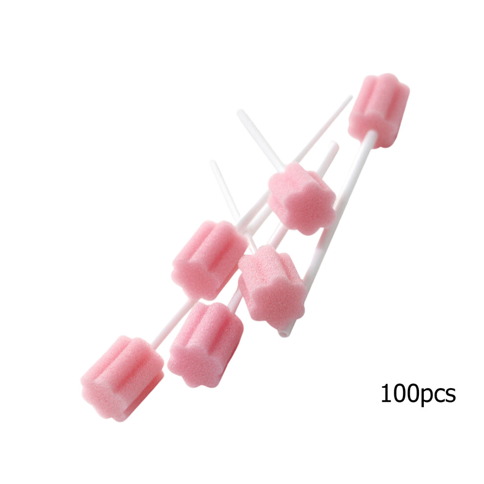 100x Disposable Mouth Swabs Orals Care Sponge Swab Tooth