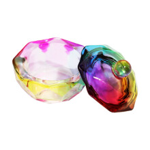 Heart Shaped Nails Art Glass Dappen Dish Crystal-style 07