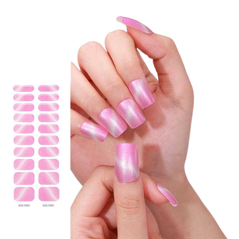 Gels Nails Strips Nails Polish Stickers Semi Cured Nails-style8