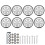 8Pcs 60mm Luggage Suitcase Double Wheels for Damaged-Silver 2