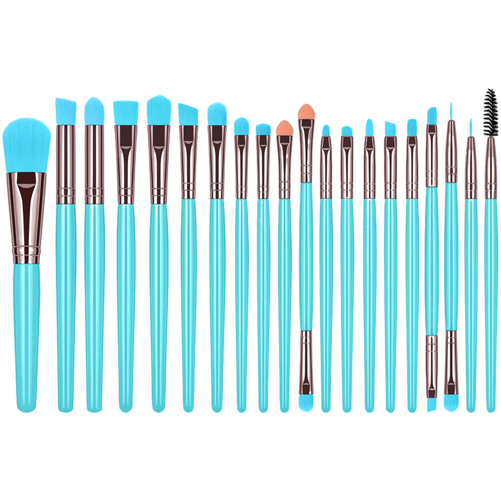 Blue 20Pcs Fashionable Eyeshadow Brushes Makeup-Fluorescent