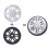 8Pcs 60mm Luggage Suitcase Double Wheels for Damaged-Silver 6