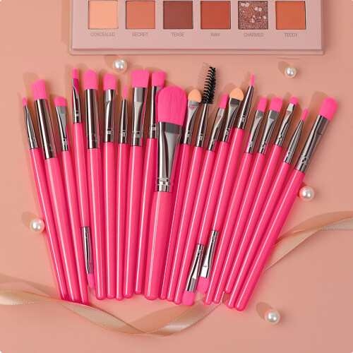 20pcs Fashionable Eyeshadow Brushes Makeup-fluorescent blue 2