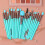 20pcs Fashionable Eyeshadow Brushes Makeup-fluorescent blue 7