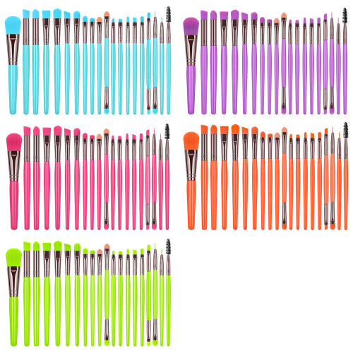 20pcs Fashionable Eyeshadow Brushes Makeup-fluorescent blue 1