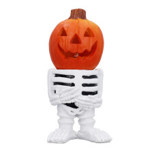 Kürbiskopf-Skelettfiguren, Mini-LED-Beleuchtung,