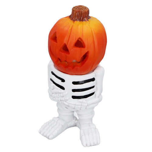 Kürbiskopf-Skelettfiguren, Mini-LED-Beleuchtung, 1