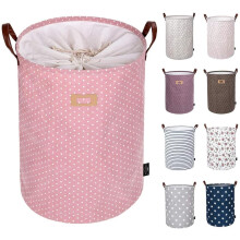 Effortless Laundry Management, Folding Laundry Hamper With Handles, Natural Linen & Cotton Ensures Durability, Practical For Everyday Use, 35 * 45Cm