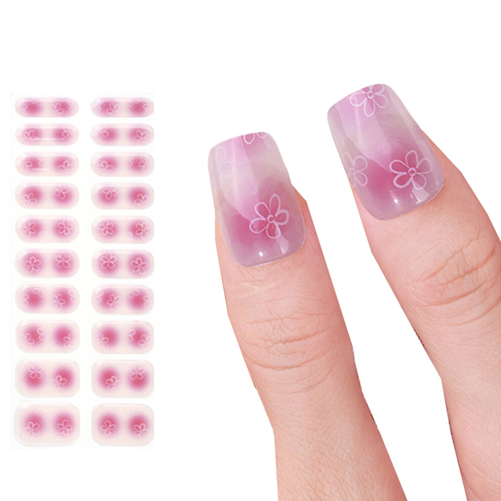 Light Semi Cured Gels Nails Stickers Required Nails-Style10