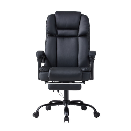 Living And Home Height-Adjustable Swivel Office Chair with Massage & Heating 1