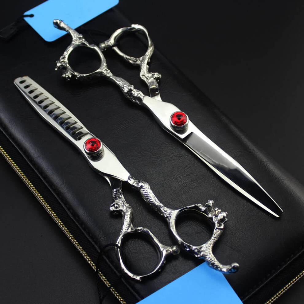 6 Zoll 440c Stahl Drachengriff Haarschneideschere Effilierschere Haarschneideschere Friseurschere