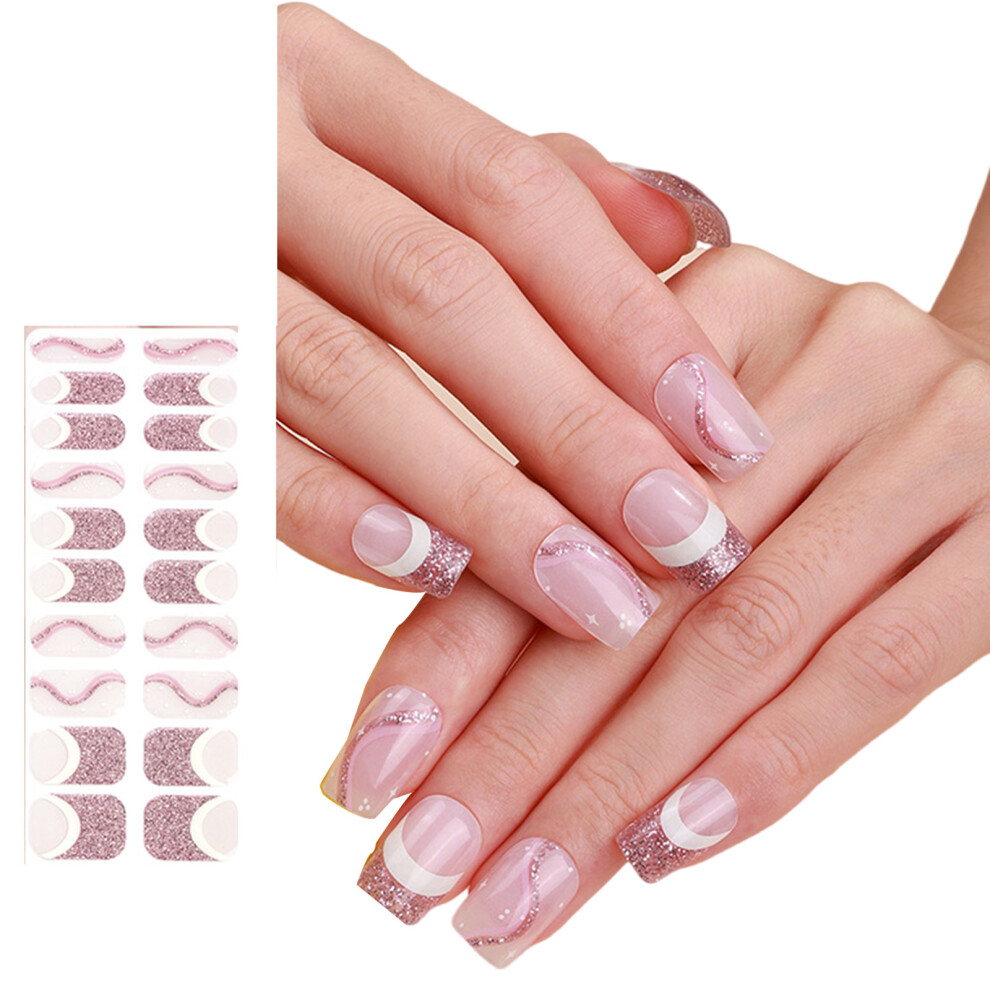 Semi Cured Nails Polish Stickers Gels Nails Stickers-style7