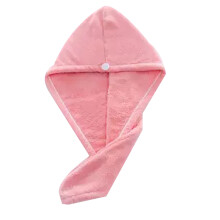 Schnelltrocknendes Mikrofaser-Haarhandtuch, Anti-Frizz-Kopfhandtuch für nasses Haar, leichter Turban mit Knopfverschluss, schnelltrocknend und