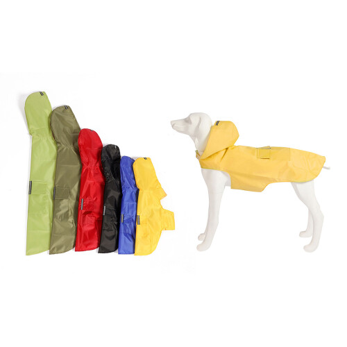 Hondenregenjas Reflecterende strips Jumpsuits met-Rode S 2