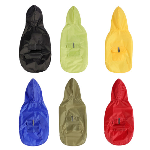 Hondenregenjas Reflecterende strips Jumpsuits met-Rode S 1