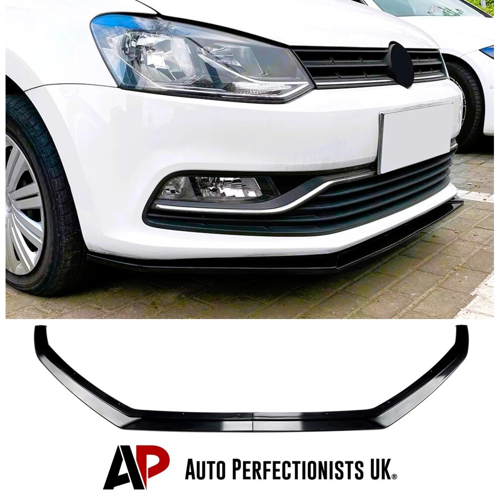 For Vw Polo Mk5 6R 6C Gti R Front Splitter Spoiler Lip Body Kit 2009-17 5061072662386