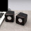 Platzsparender quadratischer Mini-Lautsprecher, Laptop, 2