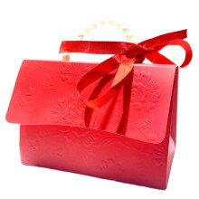 Wedding Favor Boxes,Chocolate Treat Candy Boxes with Ribbon-Red