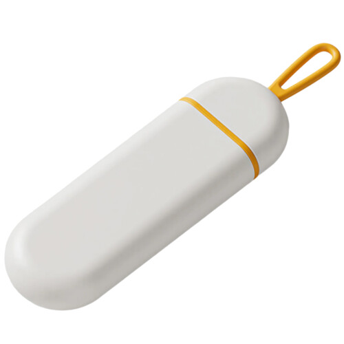 Récipient à médicaments facile à transporter,-orange blanc