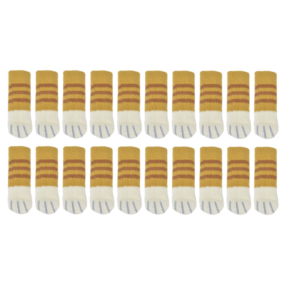 Cat Paw Furniture Socks, Chair Leg Floor Protectors For Hardwood Floor Protection, Universal Type Knitted Reusable Socks For Noise Reduction Furniture 9198585987197