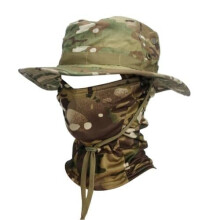 Tactical Neck Masks + Boonie Hat Set for Fishing Cycling Hiking Climbing Sun Protection Camouflage Hats Balaclava Set for Outdoor Sports Camouflage 03