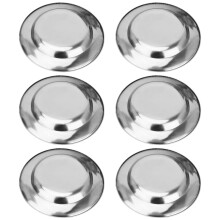6Pcs Platters Set Western Steak Dish Round Platters-24cm