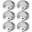 6Pcs Platters Set Western Steak Dish Round Platters-24cm 1