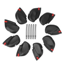 9 stücke Schwarz Durable PVC Golf Club Kopf