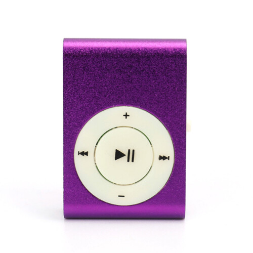 Clip-On-MP3-Player mit erweiterbarem Speichersteckplatz,-Lila