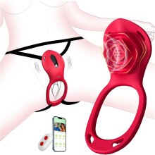Tragbarer Vibrator für Erwachsene, ferngesteuerter Vibrator mit App, 9 Vibrationsmodi, freihändiger Vibrator, Klitorisstimulator, Penis-Vibrator
