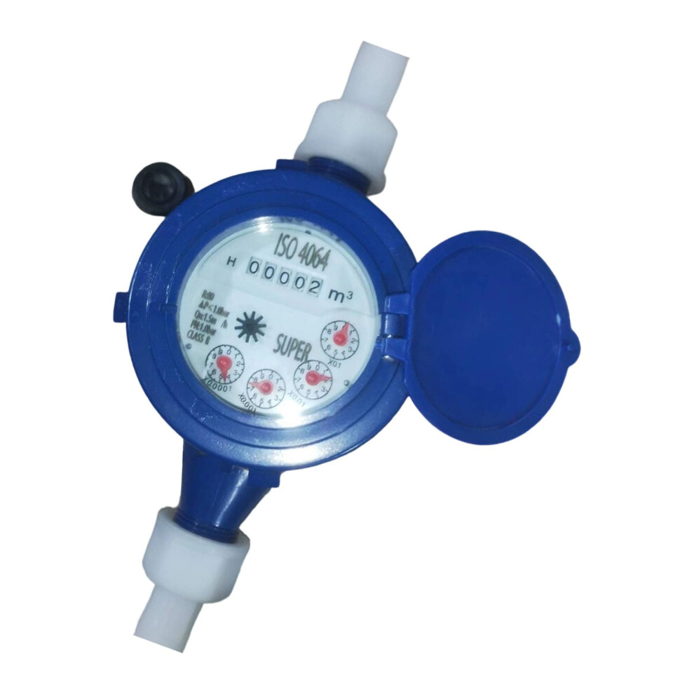 Heavyduty Iron Whirling Wing Water Meter Model B Wrought Iron Pressure Resistant Triple Seal Accuracy 9339159642696