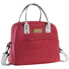 Sac à déjeuner pour femmes et filles, boîte à déjeuner-Vin rouge